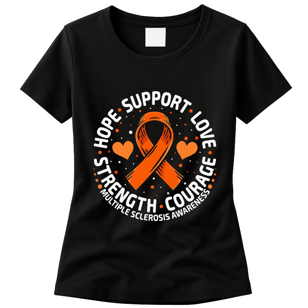 Multiple Sclerosis Awareness Family Support Ms Awareness Womens T-Shirt