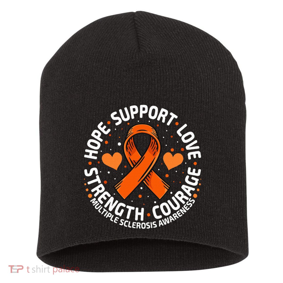 Multiple Sclerosis Awareness Family Support Ms Awareness Short Acrylic Beanie