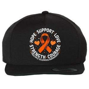 Multiple Sclerosis Awareness Family Support Ms Awareness Wool Snapback Cap