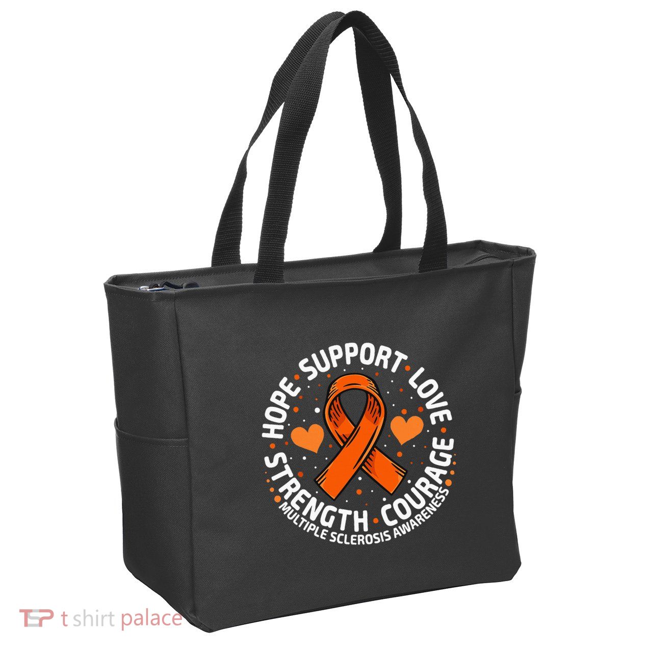 Multiple Sclerosis Awareness Family Support Ms Awareness Zip Tote Bag