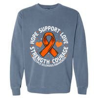 Multiple Sclerosis Awareness Family Support Ms Awareness Garment-Dyed Sweatshirt