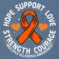 Multiple Sclerosis Awareness Family Support Ms Awareness Garment-Dyed Sweatshirt