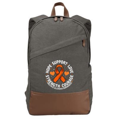 Multiple Sclerosis Awareness Family Support Ms Awareness Cotton Canvas Backpack