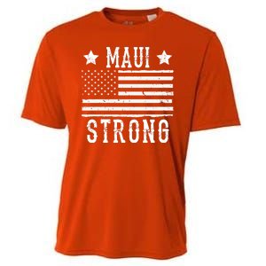 Maui Strong American Flag Cooling Performance Crew T-Shirt