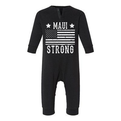 Maui Strong American Flag Infant Fleece One Piece