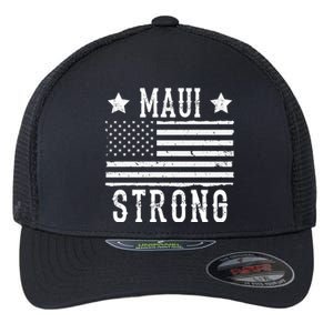 Maui Strong American Flag Flexfit Unipanel Trucker Cap