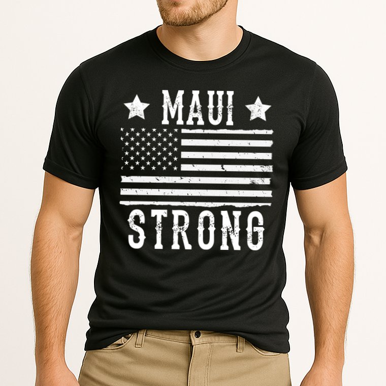 Maui Strong American Flag Performance Shirt