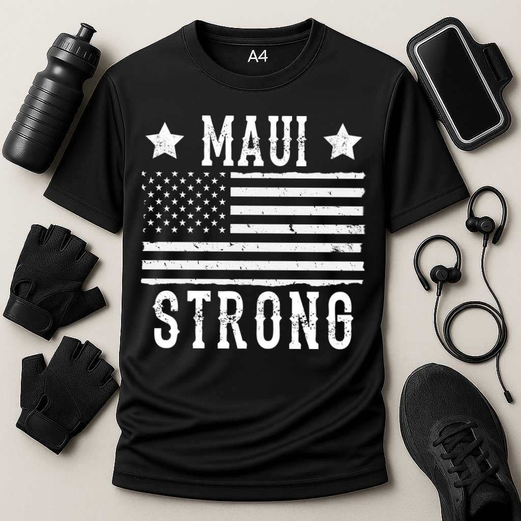 Maui Strong American Flag Performance Shirt
