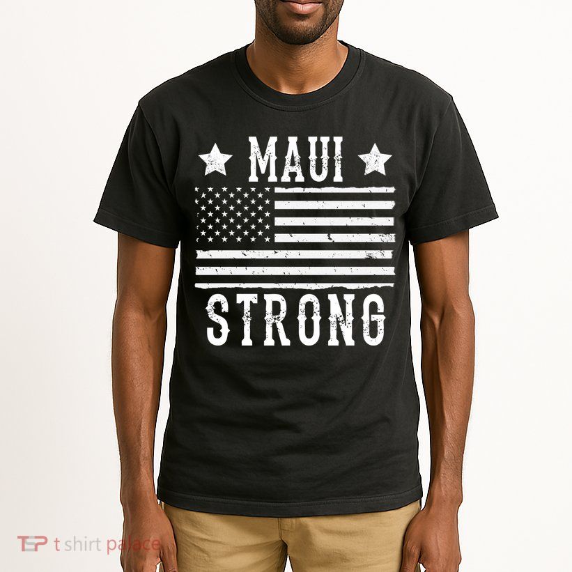 Maui Strong American Flag Tall T-Shirt