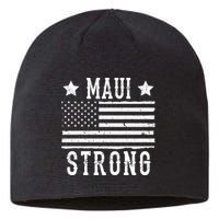 Maui Strong American Flag Sustainable Beanie