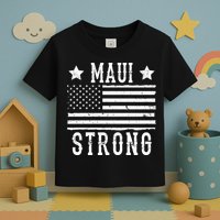 Maui Strong American Flag Toddler T-Shirt