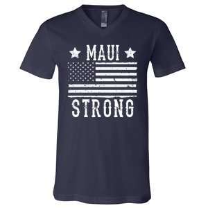 Maui Strong American Flag V-Neck T-Shirt