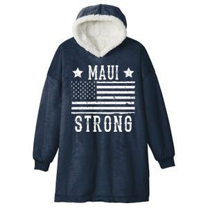 Maui Strong American Flag Hooded Wearable Blanket