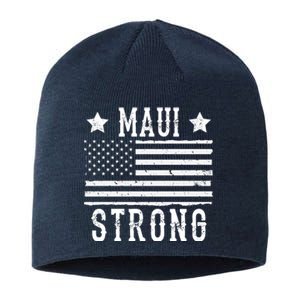 Maui Strong American Flag Sustainable Beanie