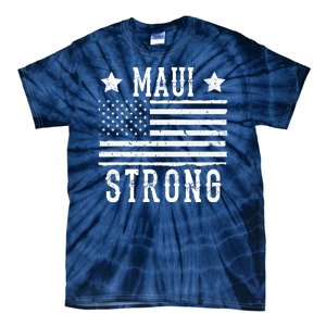 Maui Strong American Flag Tie-Dye T-Shirt