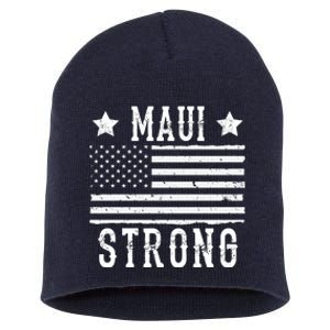 Maui Strong American Flag Short Acrylic Beanie