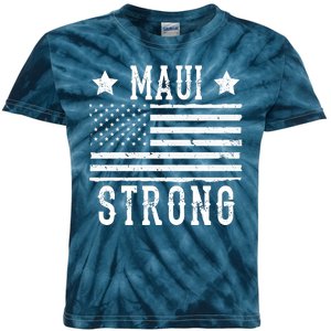 Maui Strong American Flag Kids Tie-Dye T-Shirt