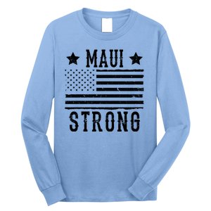 Maui Strong American Flag Long Sleeve Shirt