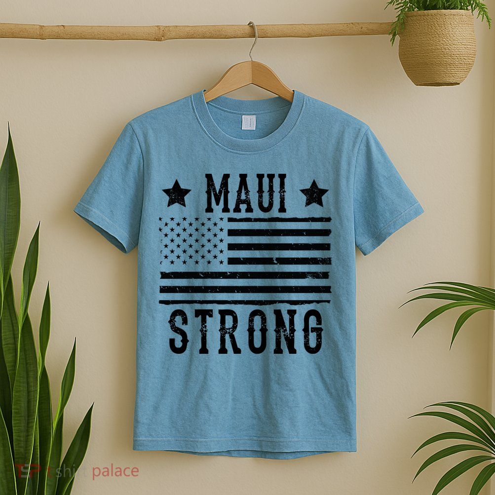 Maui Strong American Flag T-Shirt