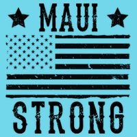 Maui Strong American Flag Women's V-Neck T-Shirt