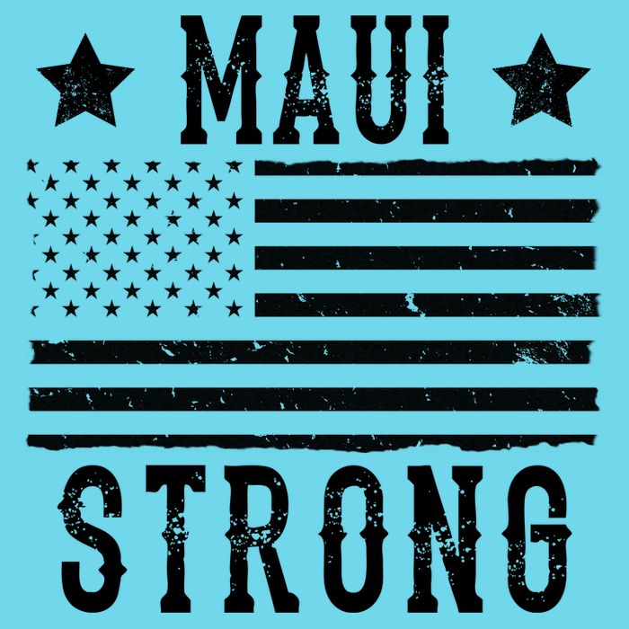 Maui Strong American Flag Women's V-Neck T-Shirt
