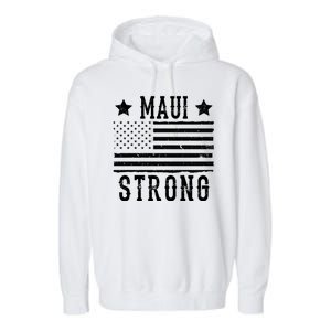 Maui Strong American Flag Garment-Dyed Fleece Hoodie