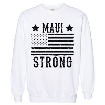 Maui Strong American Flag Garment-Dyed Sweatshirt