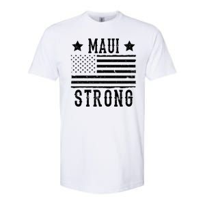 Maui Strong American Flag Softstyle CVC T-Shirt