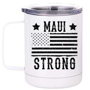 Maui Strong American Flag 12 oz Stainless Steel Tumbler Cup