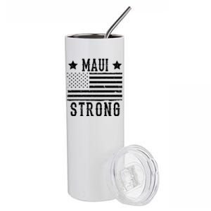 Maui Strong American Flag Stainless Steel Tumbler