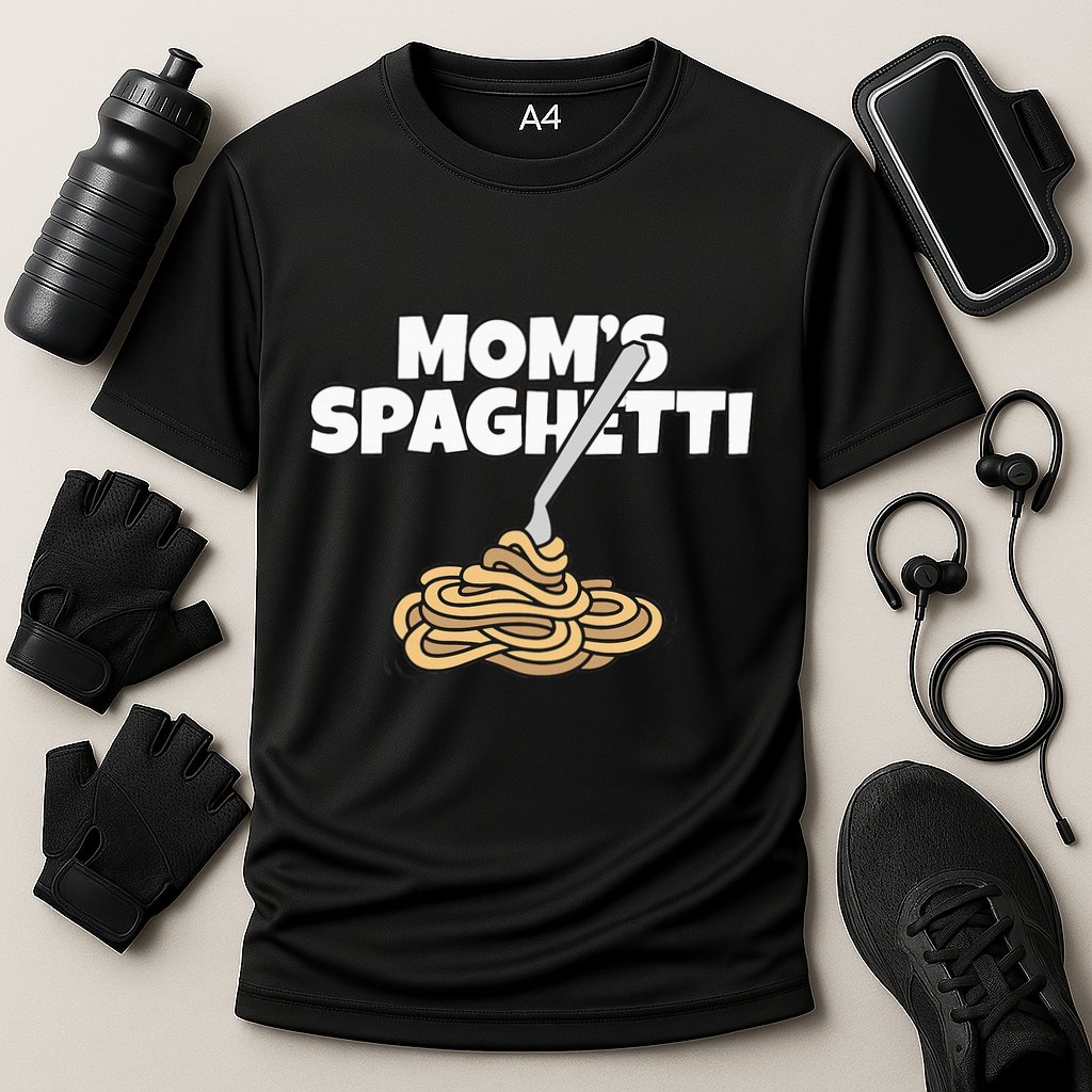 Moms Spaghetti And Meatballs Love Italian Food Gifts Foodies Cooling Performance Crew T-Shirt