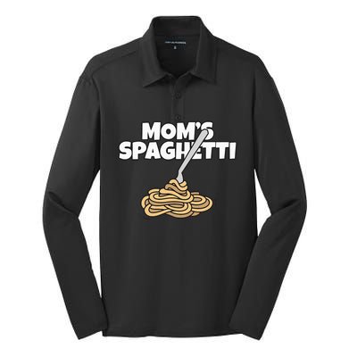 Moms Spaghetti And Meatballs Love Italian Food Gifts Foodies Silk Touch Performance Long Sleeve Polo