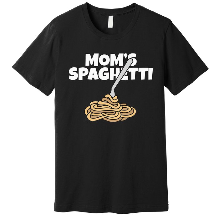 Moms Spaghetti And Meatballs Love Italian Food Gifts Foodies Premium T-Shirt