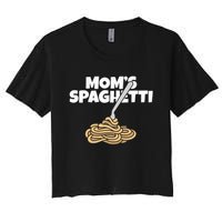 Moms Spaghetti And Meatballs Love Italian Food Gifts Foodies Women's Crop Top Tee