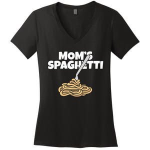 Moms Spaghetti And Meatballs Love Italian Food Gifts Foodies Women's V-Neck T-Shirt