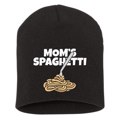Moms Spaghetti And Meatballs Love Italian Food Gifts Foodies Short Acrylic Beanie