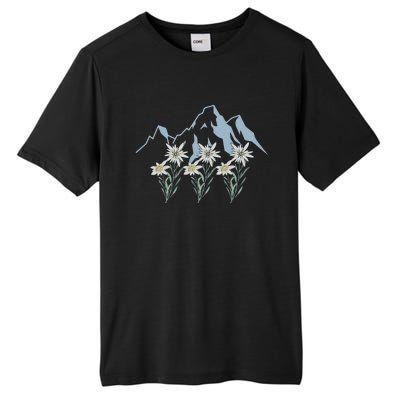 Mountains Switzerland Alps Edelweiss Basket Alpine Flower Tall Fusion ChromaSoft Performance T-Shirt