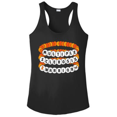 Multiple Sclerosis Awareness MS Warrior Friendship Bracelet Ladies PosiCharge Competitor Racerback Tank