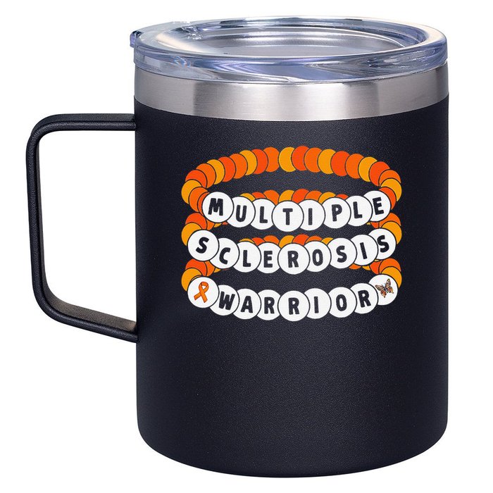 Multiple Sclerosis Awareness MS Warrior Friendship Bracelet 12oz Stainless Steel Coffee Mug