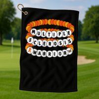 Multiple Sclerosis Awareness MS Warrior Friendship Bracelet Golf Towel