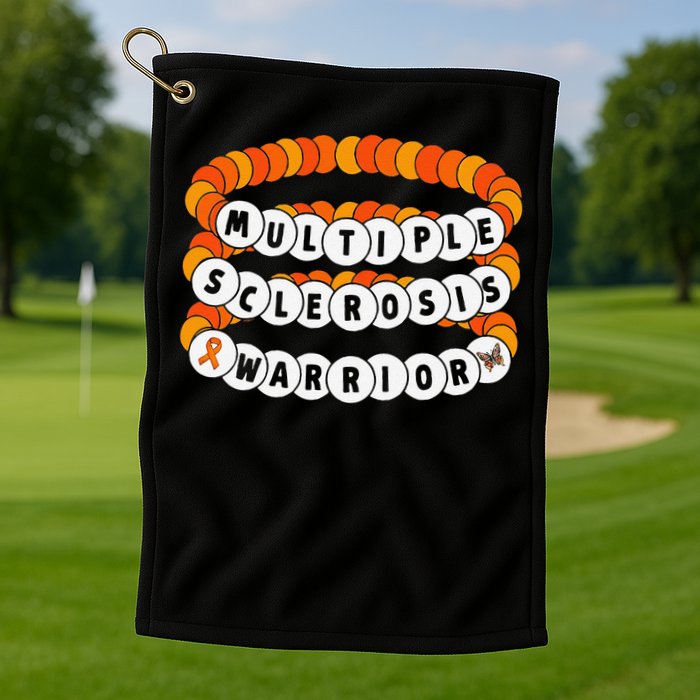 Multiple Sclerosis Awareness MS Warrior Friendship Bracelet Golf Towel