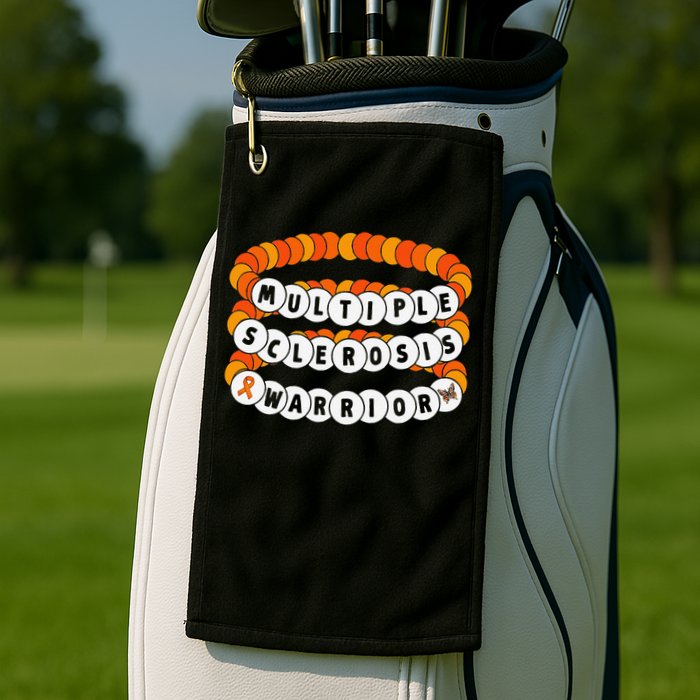 Multiple Sclerosis Awareness MS Warrior Friendship Bracelet Golf Towel
