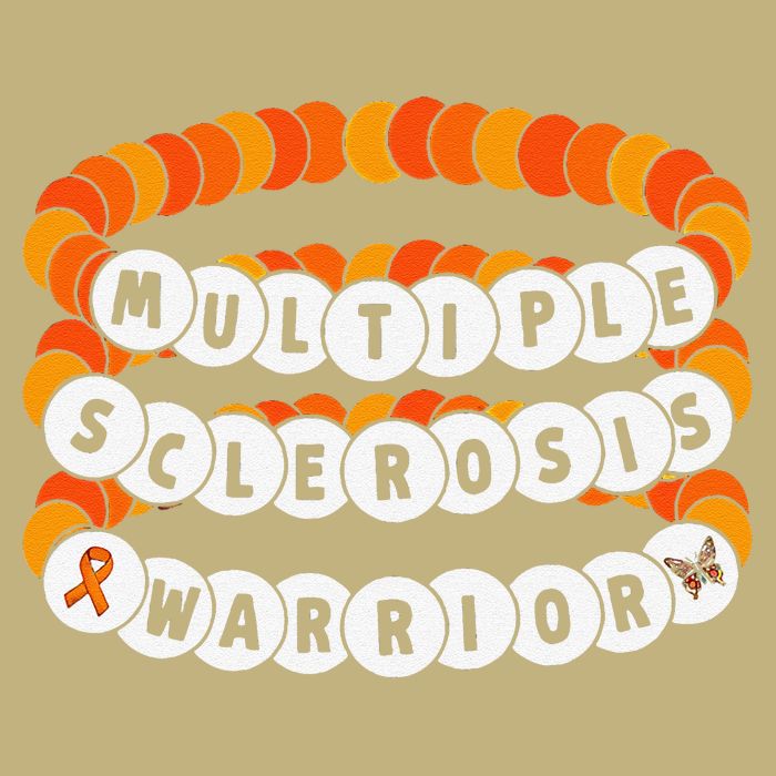 Multiple Sclerosis Awareness MS Warrior Friendship Bracelet Cooling Performance Crew T-Shirt