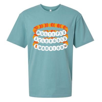 Multiple Sclerosis Awareness MS Warrior Friendship Bracelet Sueded Cloud Jersey T-Shirt