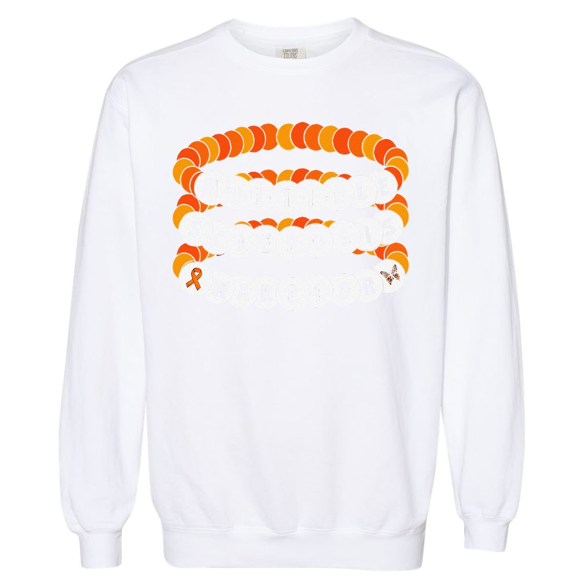 Multiple Sclerosis Awareness MS Warrior Friendship Bracelet Garment-Dyed Sweatshirt