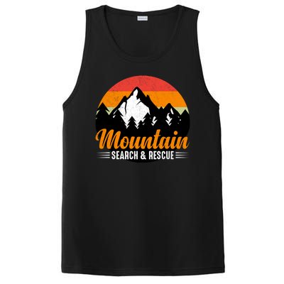 Mountain Search And Rescue Sunset Vintage Retro PosiCharge Competitor Tank