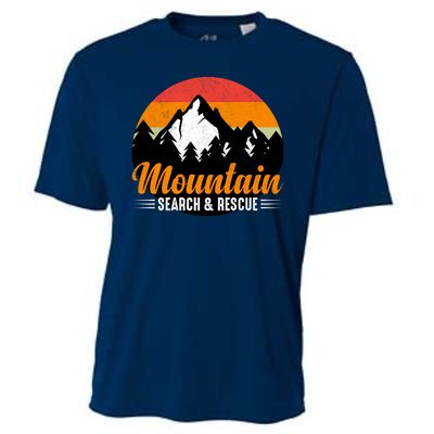 Mountain Search And Rescue Sunset Vintage Retro Cooling Performance Crew T-Shirt