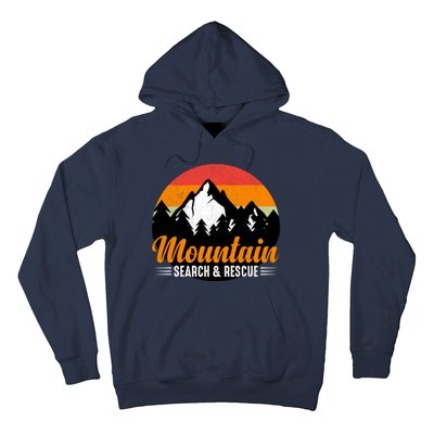 Mountain Search And Rescue Sunset Vintage Retro Hoodie