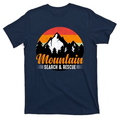 Mountain Search And Rescue Sunset Vintage Retro T-Shirt