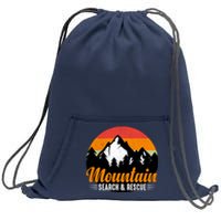 Mountain Search And Rescue Sunset Vintage Retro Sweatshirt Cinch Pack Bag